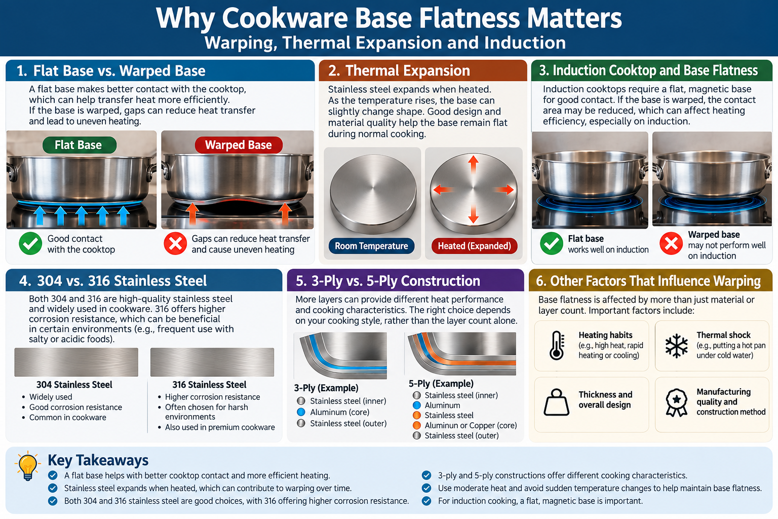 Why Cookware Base Flatness Matters: What 40 Years in Cookware Taught Me About Warping, Thermal Expansion and Induction